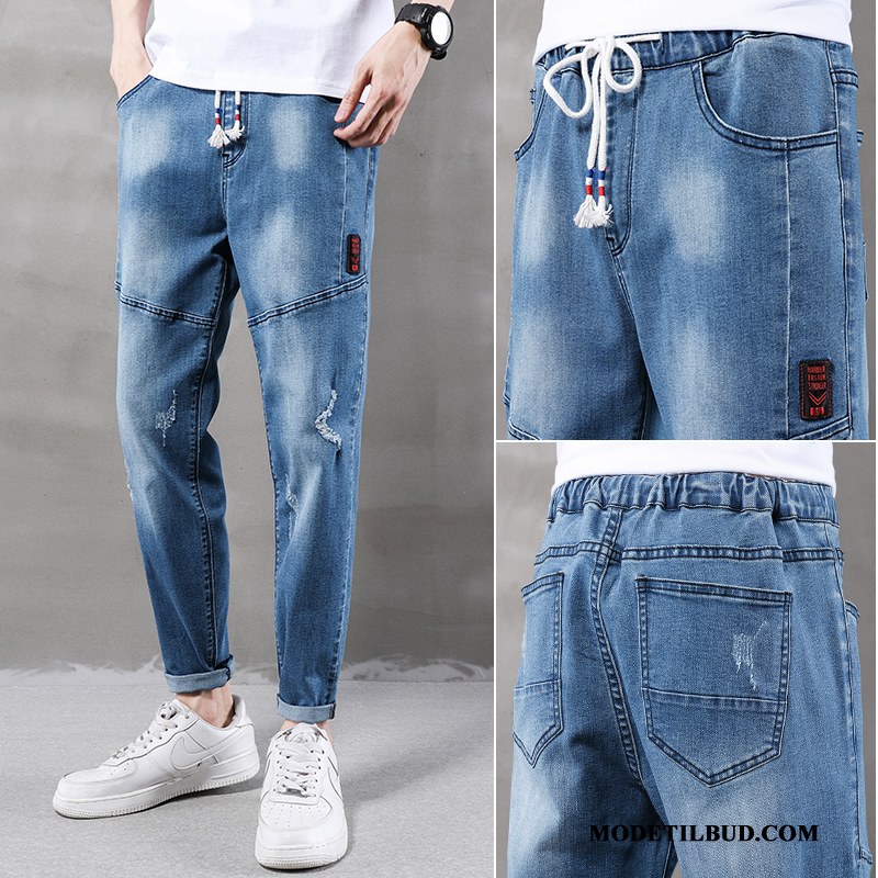 Herre Jeans Tilbud Harlan Med Huller Sommer Brede Lige Sort