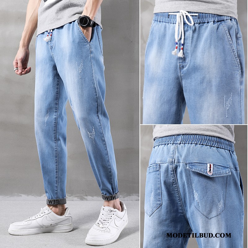 Herre Jeans Tilbud Harlan Med Huller Sommer Brede Lige Sort